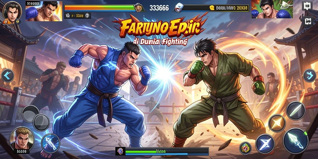 Tampilan menarik dari gameplay pertarungan epik di 333666.