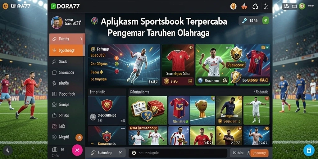 Screenshot DORA77 yang menampilkan tampilan taruhan olahraga.