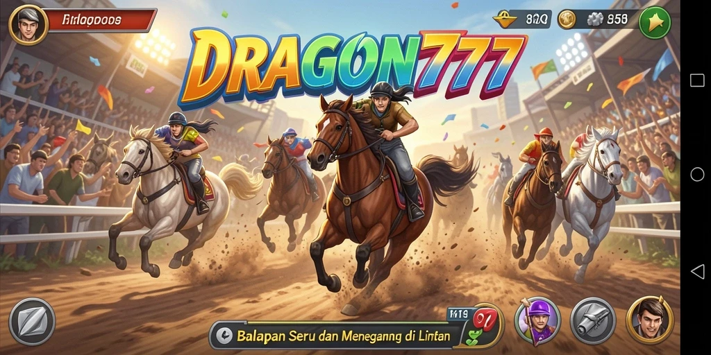 Screenshot gameplay DRAGON777 yang menunjukkan aksi balapan cepat.