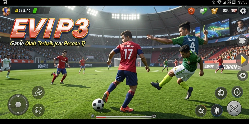 Tampilan menarik dari gameplay EVIP3 yang menampilkan aksi olahraga intens.