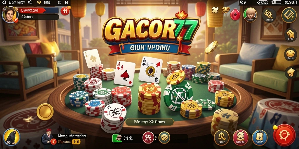Tampilan gameplay seru dari GACOR77 saat permainan QiuQiu berlangsung.