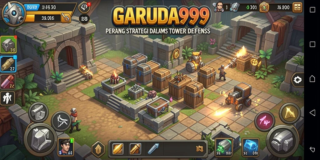 Tampilan menarik dari GARUDA999 menampilkan aksi Tower Defense yang seru.