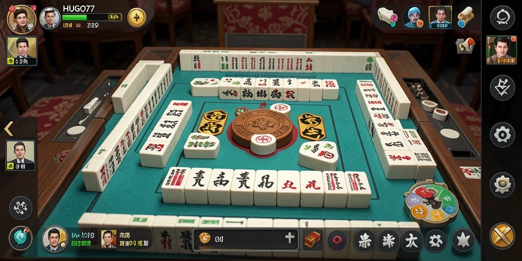 Screenshot HUGO77 menampilkan gameplay Mahjong yang seru dan interaktif.