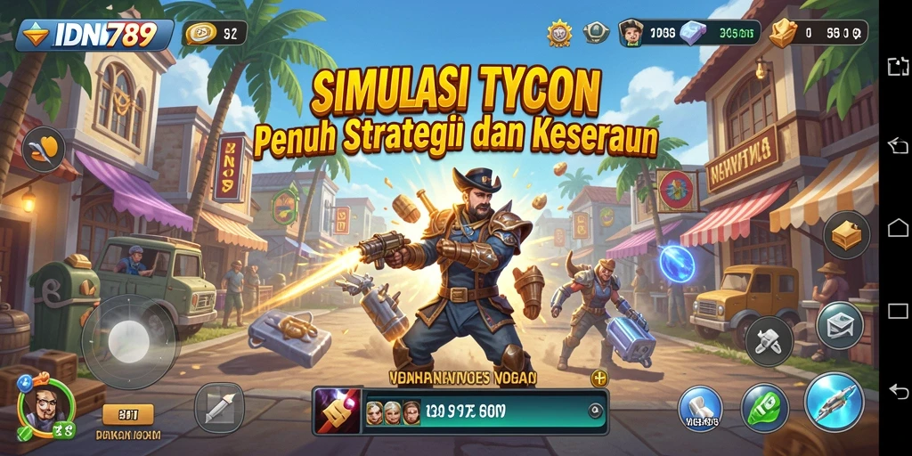 Tampilan gameplay seru di IDN789 dengan strategi Tycoon.