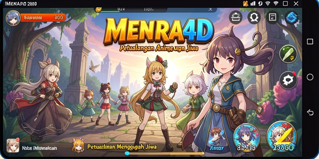 Menampilkan aksi seru dalam gameplay MENARA4D yang penuh warna.