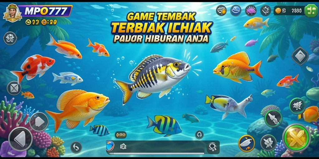 Tangkapan layar MPO777 menampilkan aksi menembak ikan yang seru.