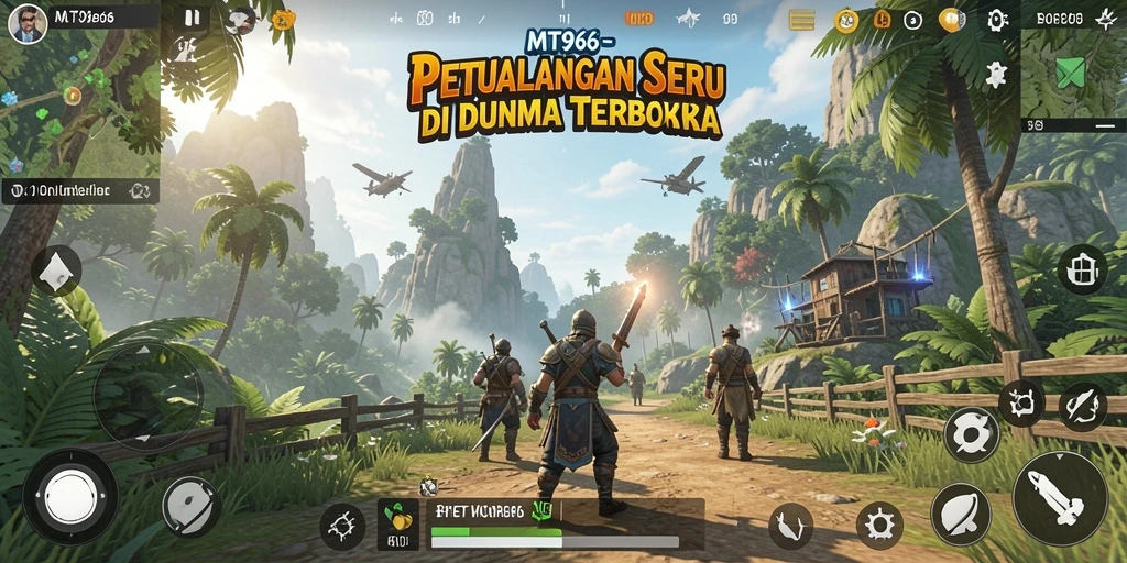 Screenshot gameplay <strong>MT966</strong> yang menampilkan dunia terbuka yang luas.