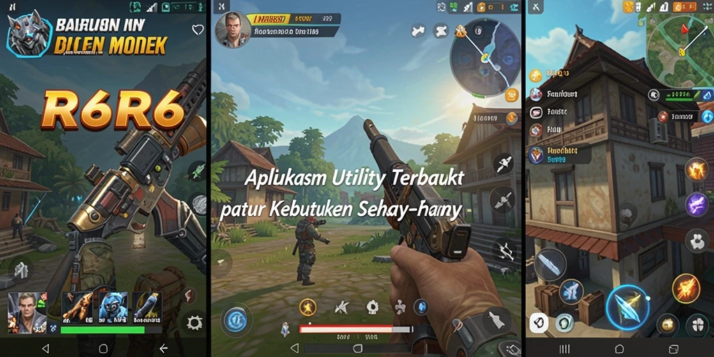 Tangkapan layar utama R6R6 menampilkan antarmuka aplikasi Utility yang sederhana dan efektif.