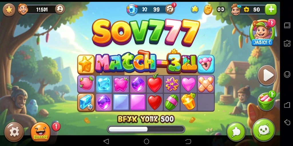 Gambaran gameplay yang menegangkan dan penuh warna di SOV777.