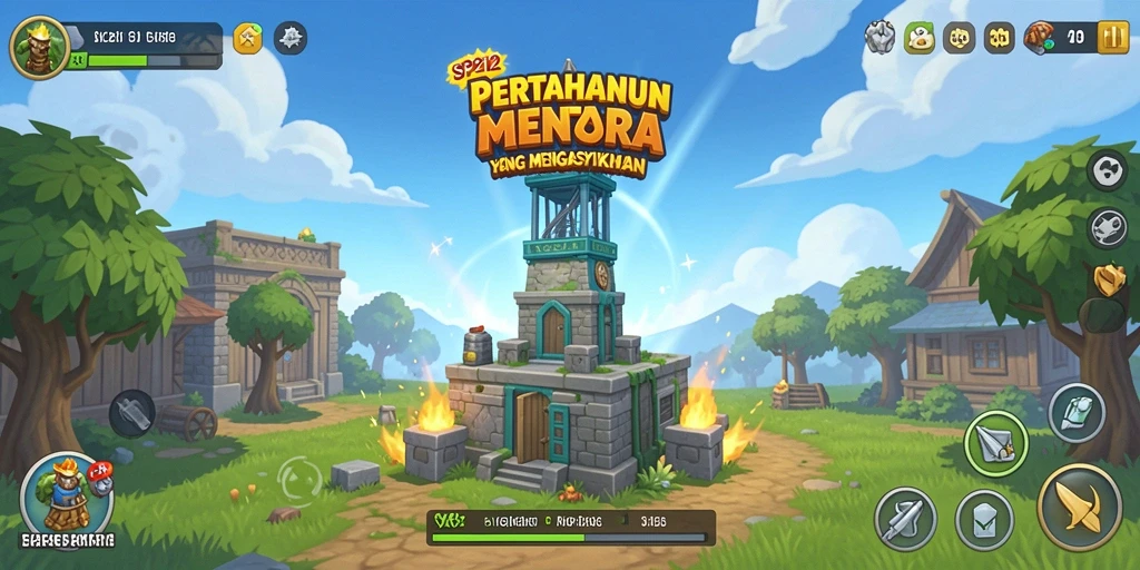 Tampilan gameplay SP212 yang seru dalam Tower Defense.
