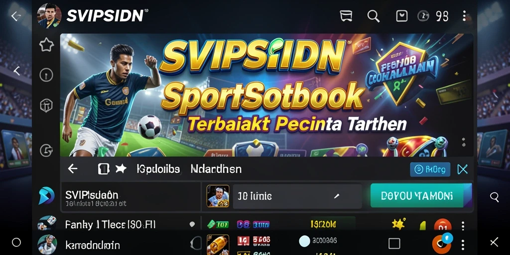 Tampilan gameplay SVIPSIDN yang menarik dan informatif untuk taruhan olahraga.