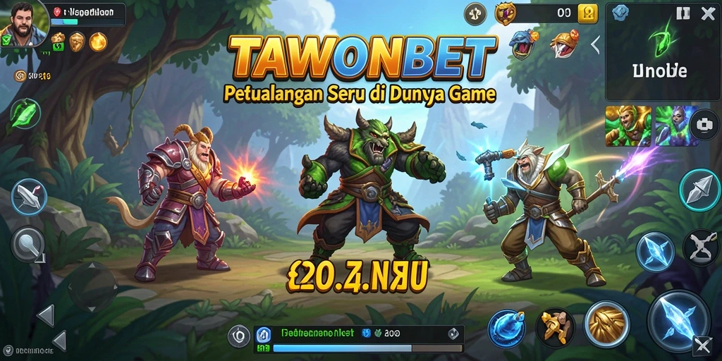 Tampilan gameplay TAWONBET yang penuh warna dan menantang.