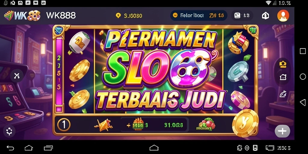 Screenshot utama WK888 menampilkan tampilan gameplay Slot yang menarik.