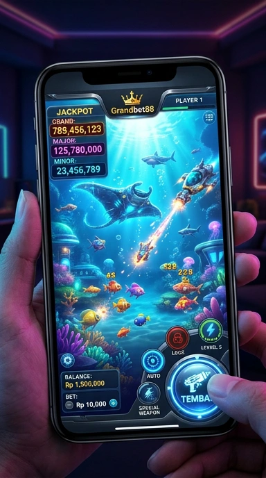 Tampilan aplikasi grandbet88 yang modern dan user-friendly memudahkan navigasi.
